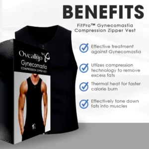 Gynecomastia Compression Zipper Vest